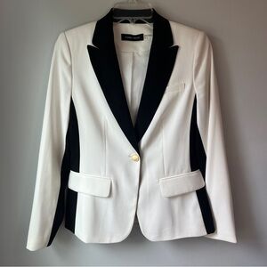 Ivanka Trump White Blazer with Black Contrast Lapel